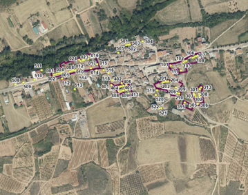 Mapa de localización de elementos inventariados