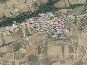 Mapa de localización de elementos inventariados